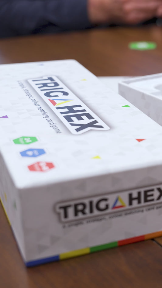 video of trigahex card game being played